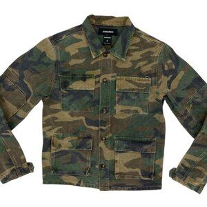 Men KINDRED Canvas Camo Jacket Large NEW